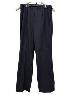 Requirements Black Wide Leg Dress Pants Trousers Tailored High Rise Medium